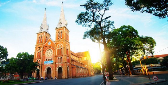 Notre dame cathedral Saigon travel blog Vietnam