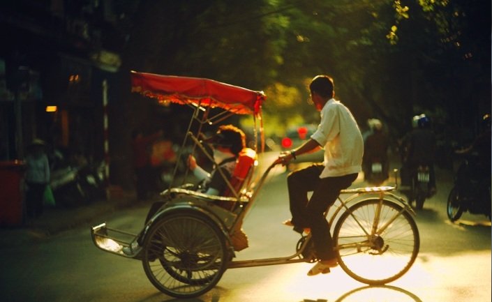La promenade en cyclo-pousse à Hanoi