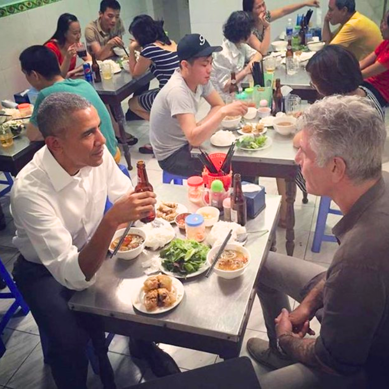 L'ancien président américain Barack Obama a dégusté le Bún Chả Hương Liên en 2016.