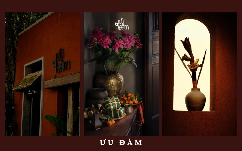 Le restaurant Ưu Đàm Chay, inspiré par la fleur sacrée Ưu Đàm, offre un espace chaleureux qui dissipe toute fatigue.