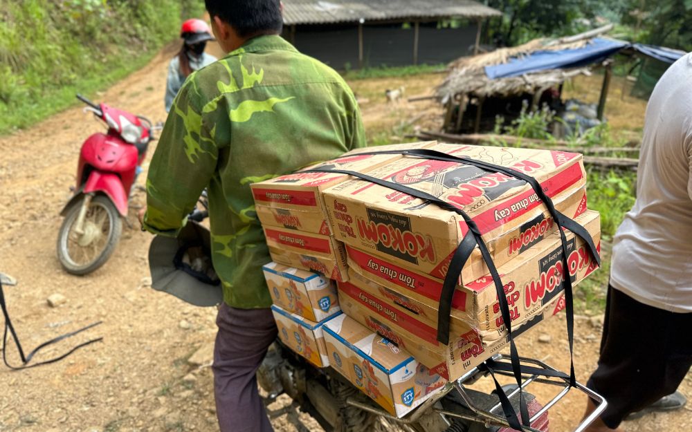 Le chemin menant au village de Liên Son est extrêmement difficile